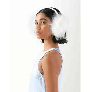 NEW UNREAL FUR faux fur all earmuffs in swiss white